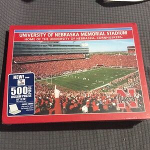 University of Nebraska Memorial Stadium Jigsaw Puzzle - Red